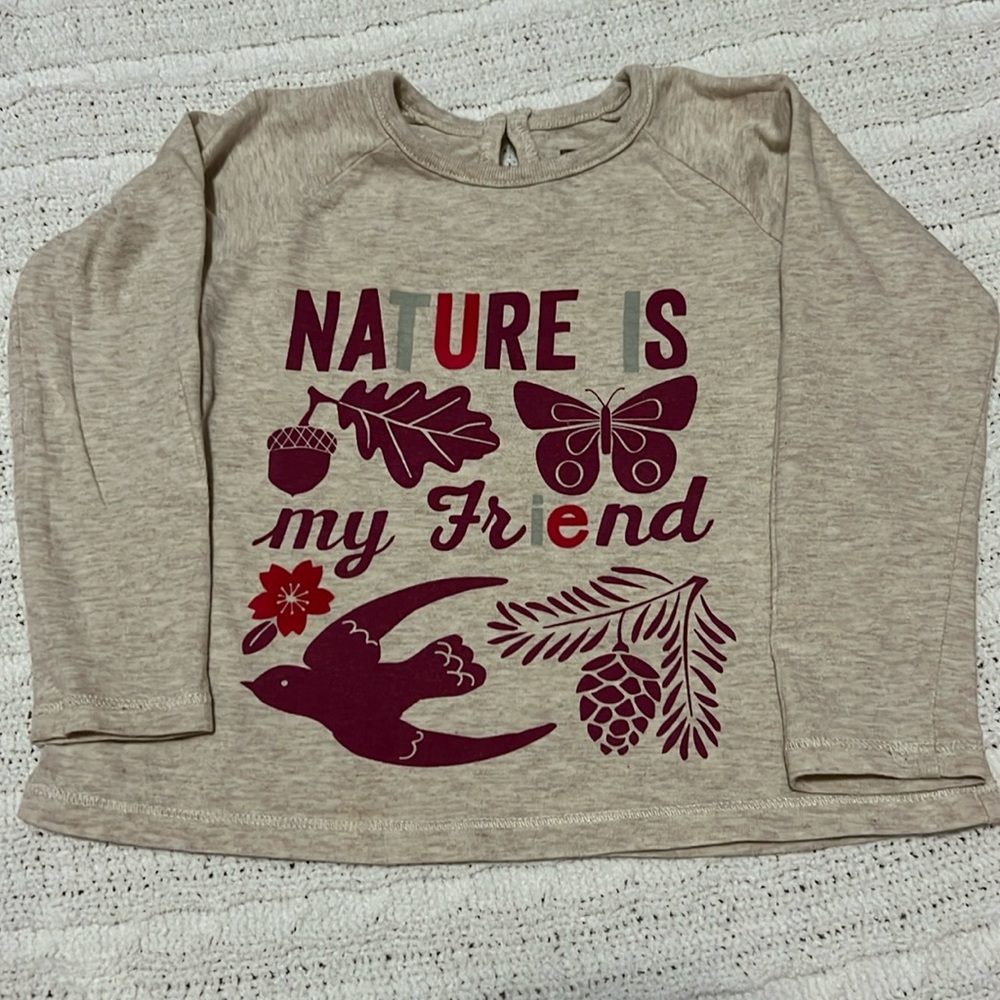 Tea Collection Size 2 Long Sleeved Nature Tee